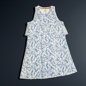 Tory Burch Kaley White Ellora Dress Blue White S Small